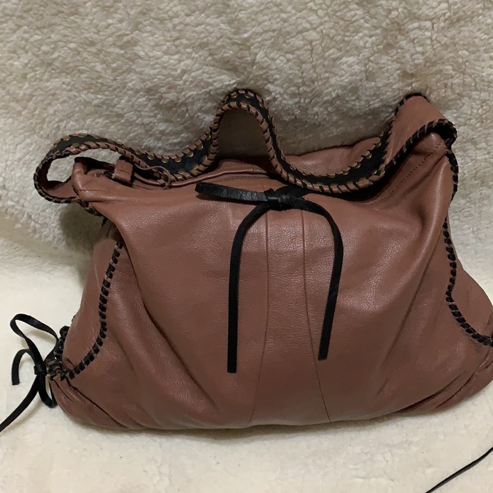 DELETING 6/25 MUXO by Camila Alves Large Pebbled Leather Hobo Bag